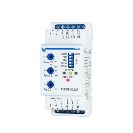 Трифазне реле напруги і контролю фаз Новатек-Електро rnpp-311m (24в)
